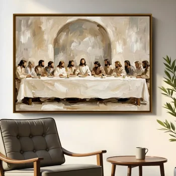 Quadro Decorativo Santa Ceia Abstrata