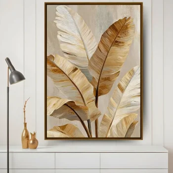 Quadro Decorativo Folhagens Elegância Natural