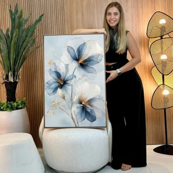 Quadro Decorativo Flores de Safira I