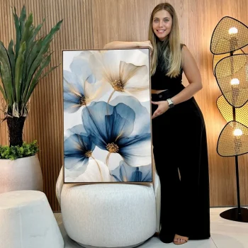 Quadro Decorativo Flores de Safira II